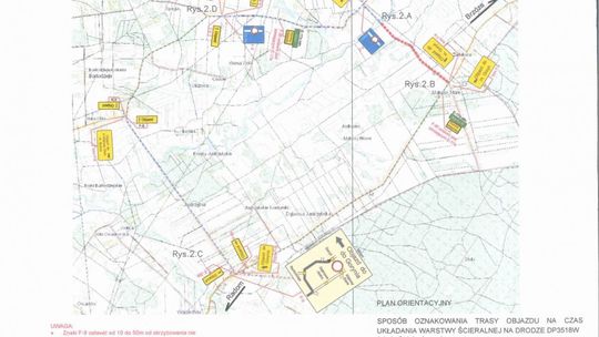 Zamknięta droga w Mąkosach Starych 