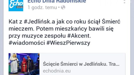 ZDARZYŁO SIĘ RAZY KILKA W „ECHU DNIA”