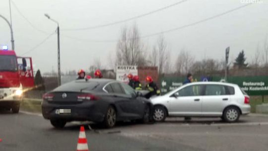 Zderzenie trzech pojazdów w Rajcu