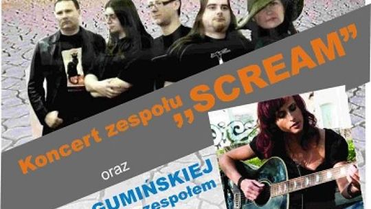 Zespół SCREAM i Marlena Gumińska z zespołem na listopadowej Muzycznej Kuźni w Amfiteatrze