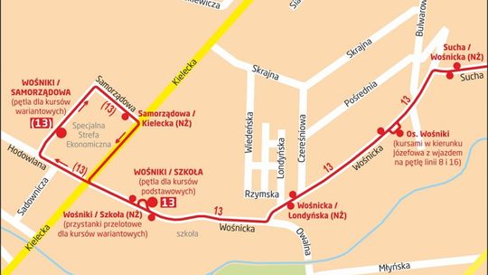 Zmiany na trzech liniach autobusowych