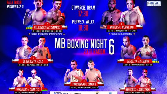 Znamy kartę walk MB Boxing Night 6, która odbędzie się w Radomiu