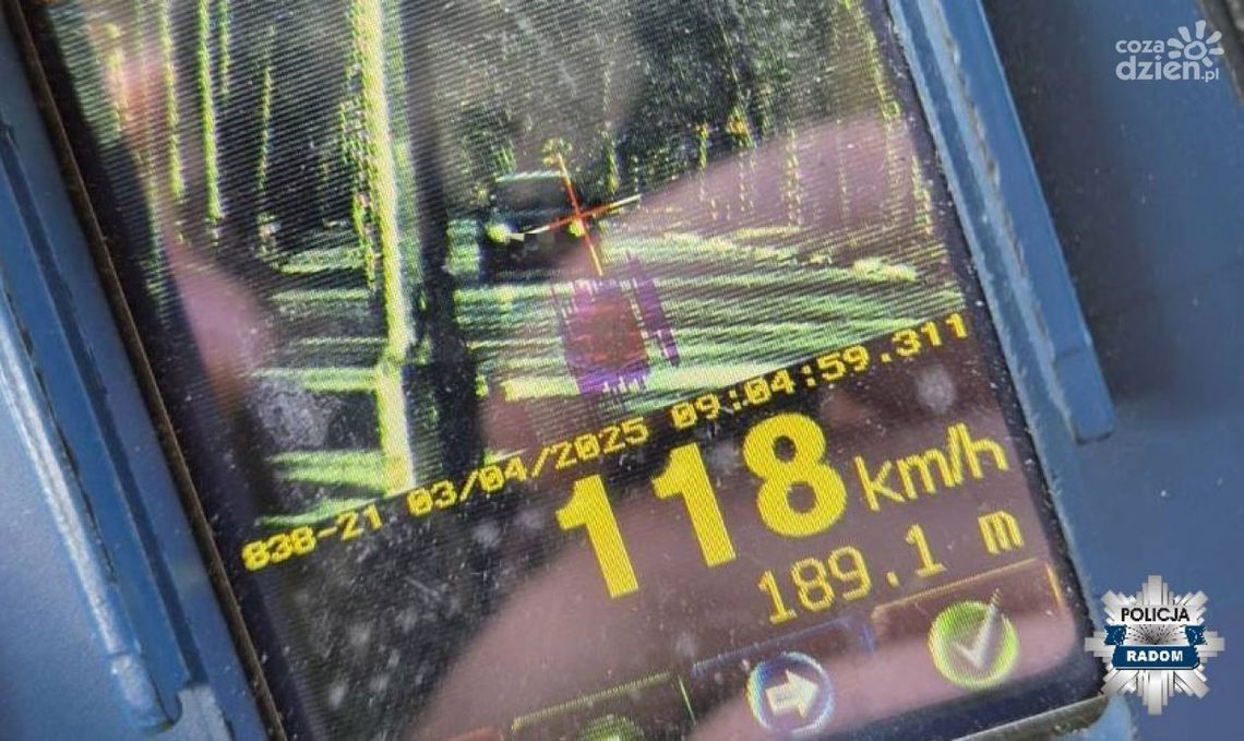 118 km/h w zabudowanym 118 km/h w zabudowanym