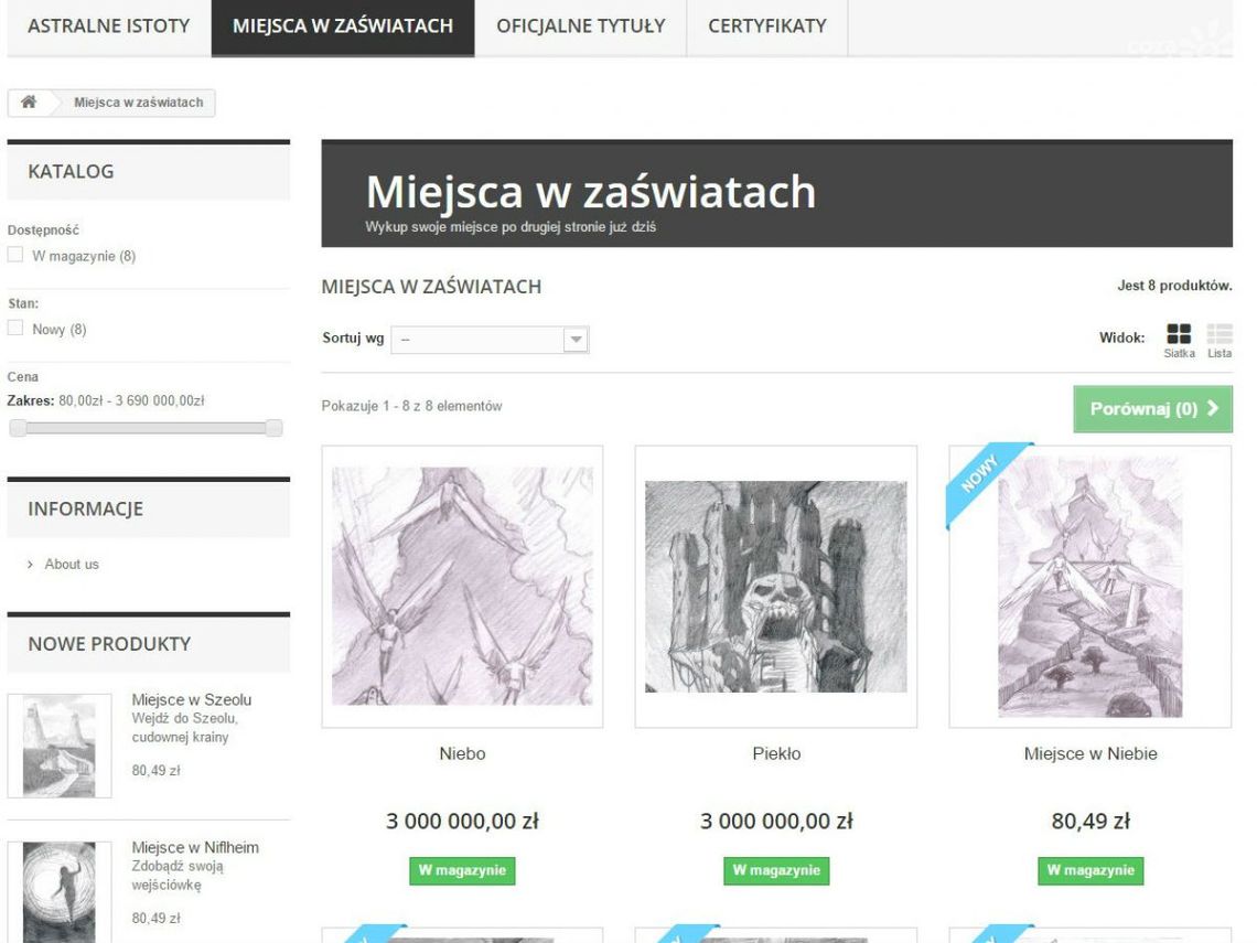 3 mln za niebo, tyle samo za piekło