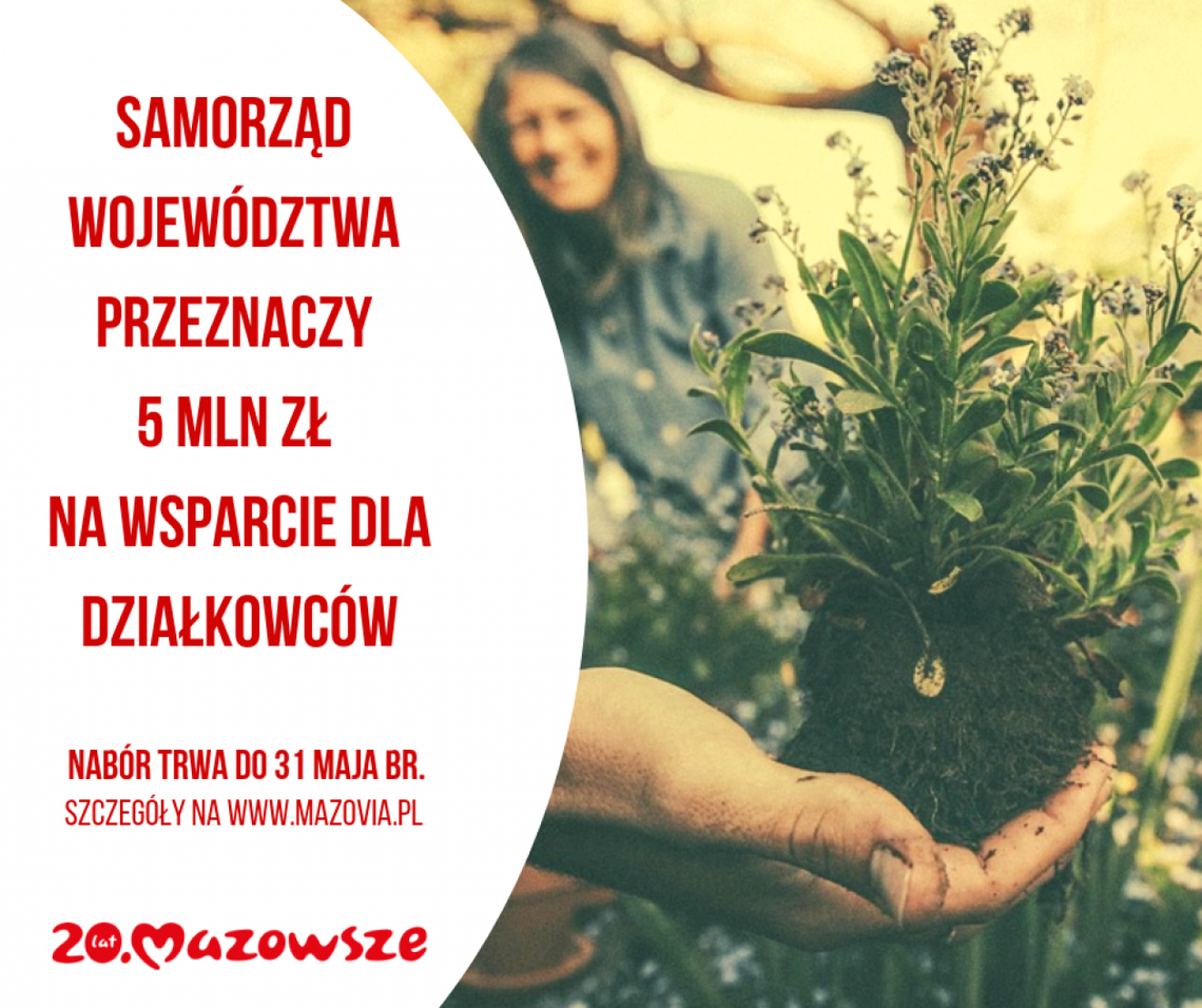 5 mln zł dla działkowców