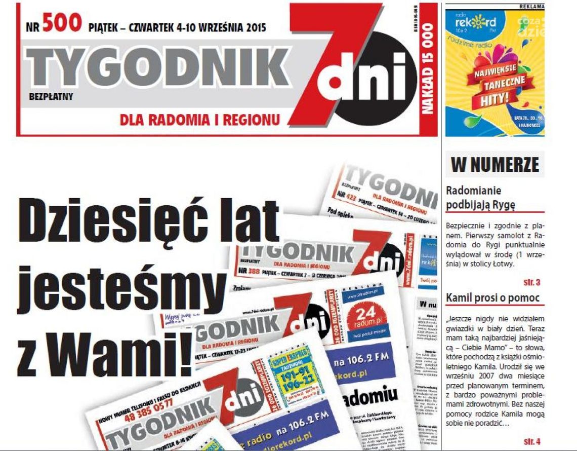 500 WYDANIE „TYGODNIKA”!