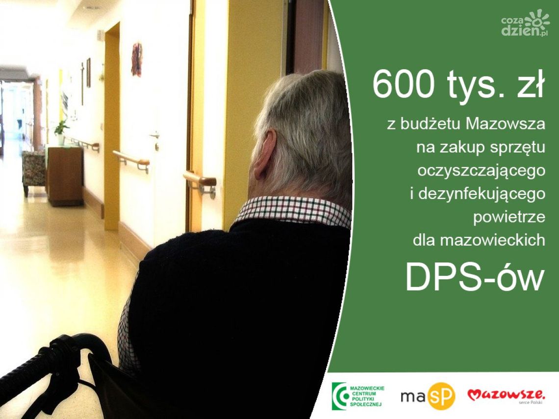 600 tys. zł na sprzęt do dezynfekcji dla DPS-ów