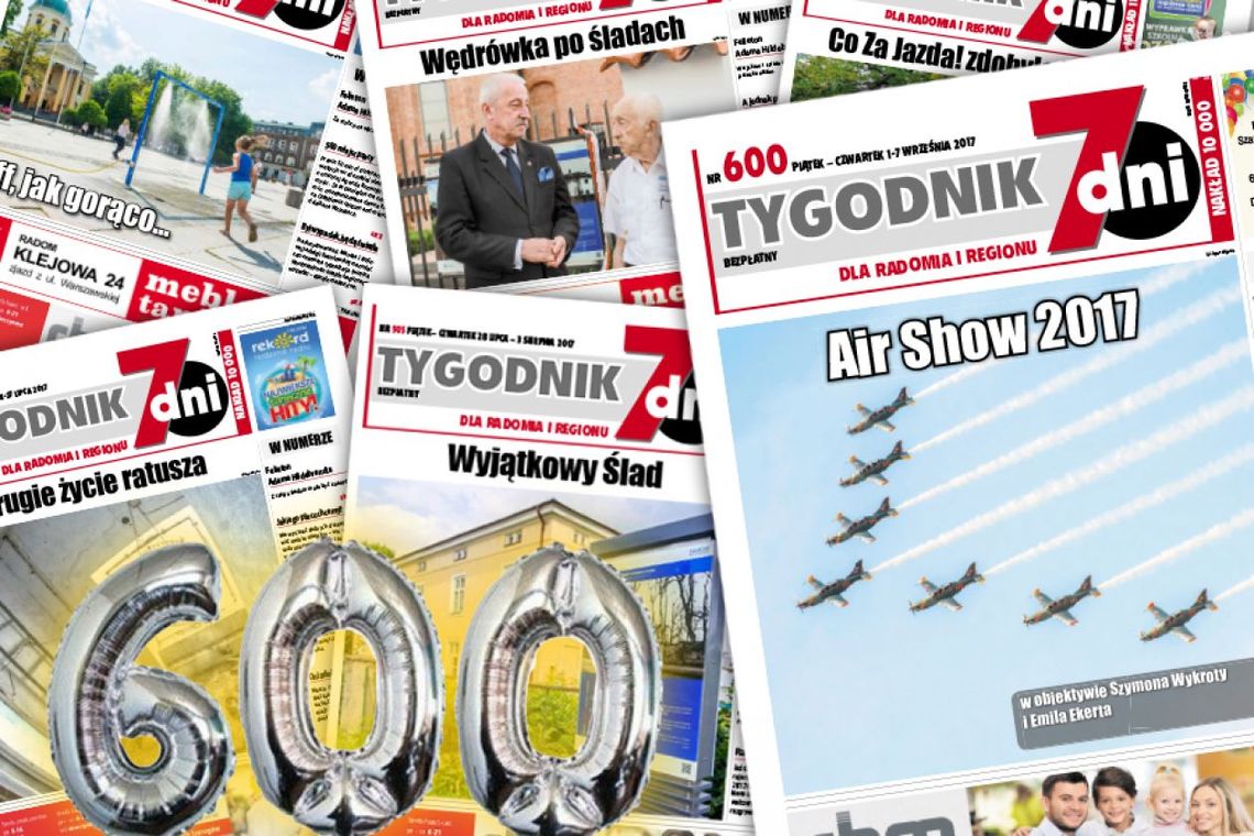 600. wydań Bezpłatnego Tygodnika "7 Dni" 600. wydań Bezpłatnego Tygodnika "7 Dni"