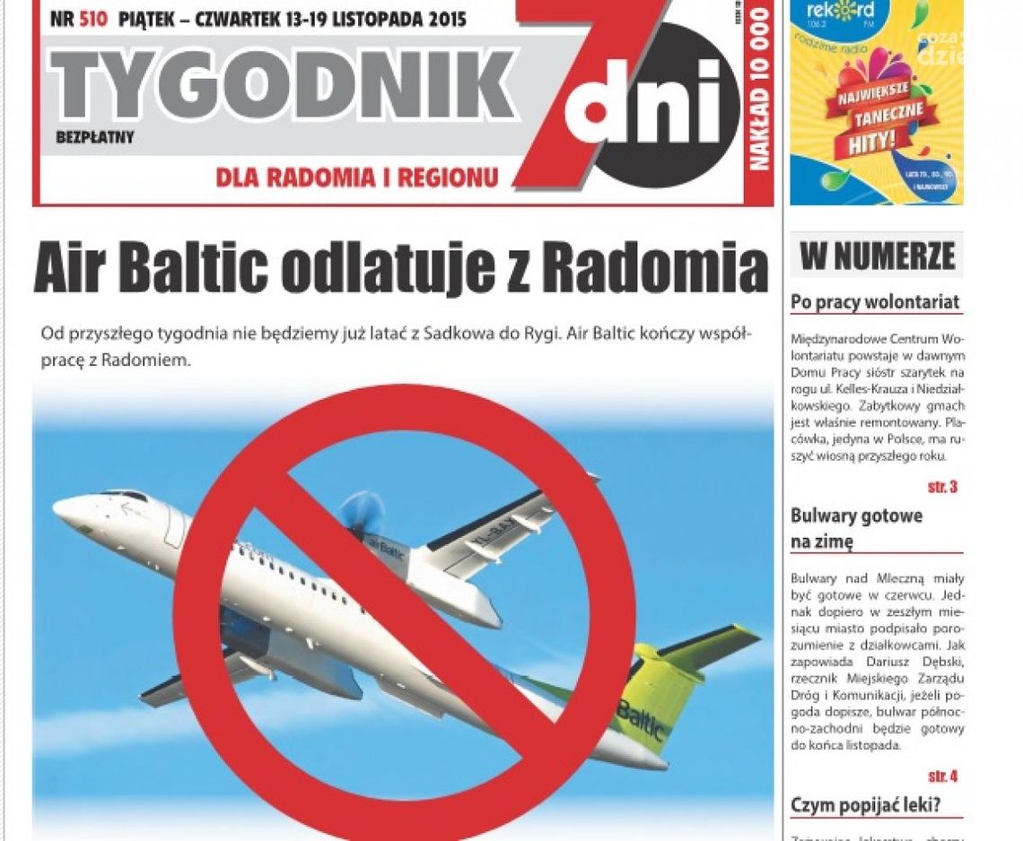 "7 DNI" ODLECIAŁ Z AIR BALTIC! "7 DNI" ODLECIAŁ Z AIR BALTIC!