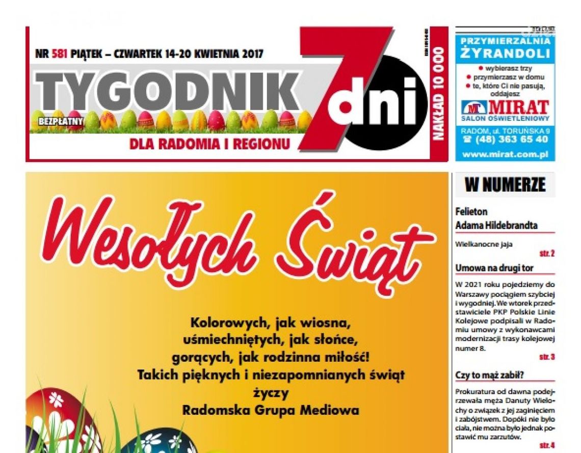 "7 Dni" z kurczakiem, pisankami i z Radomiem w tle