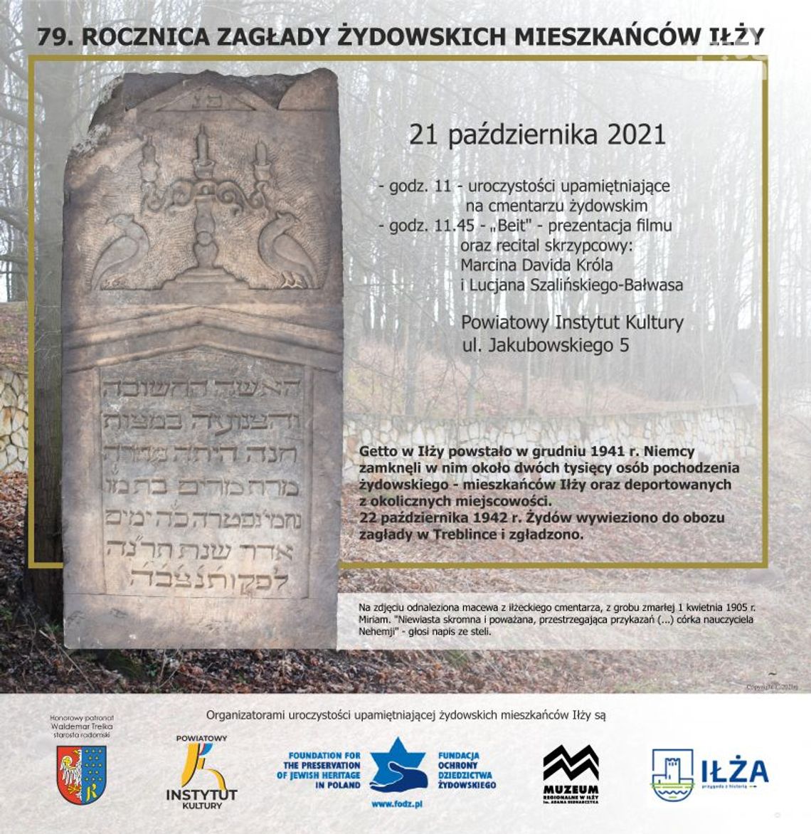 79. rocznica zagłady żydowskich mieszkańców Iłży