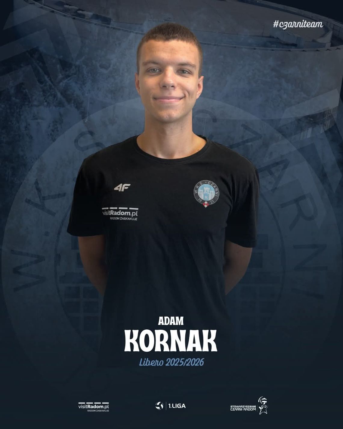 Adam Kornak nowym libero Czarnych Radom - to kolejny wychowanek
