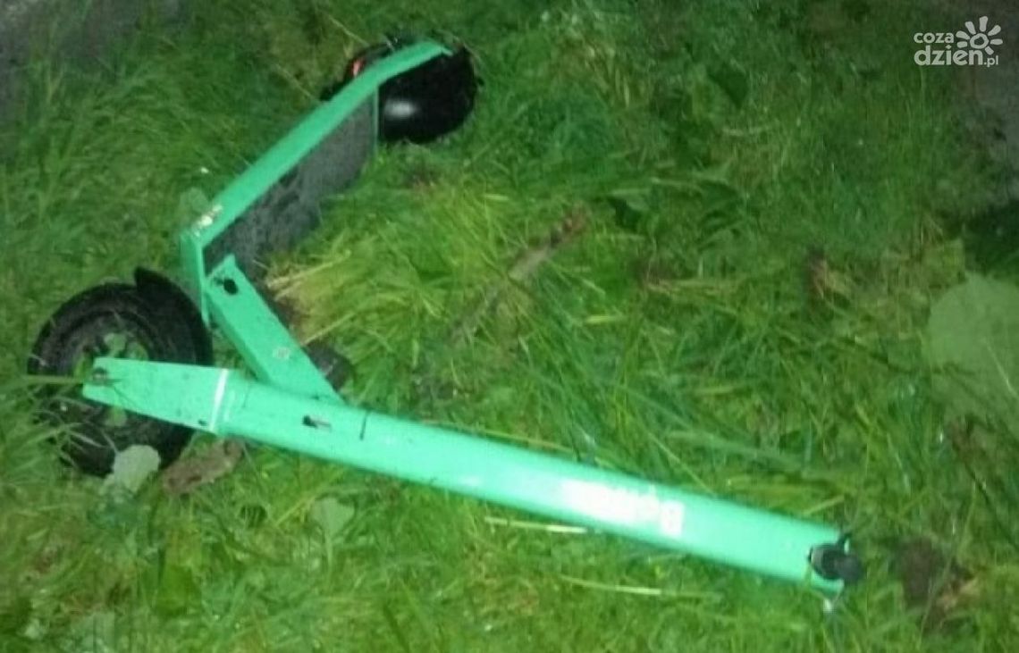 Agresor niszczył hulajnogi 