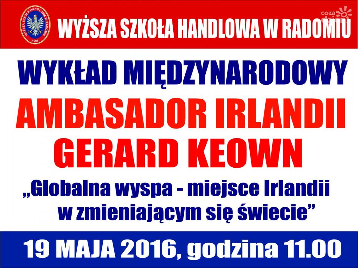 Ambasador Irlandii w czwartek odwiedzi Radom