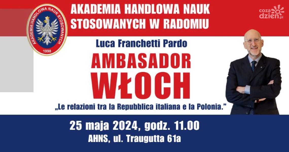 Ambasador Włoch spotka się ze studentami