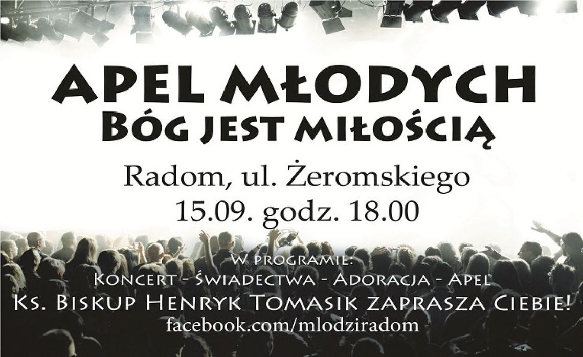 Apel Młodych już w najbliższą sobotę Apel Młodych już w najbliższą sobotę