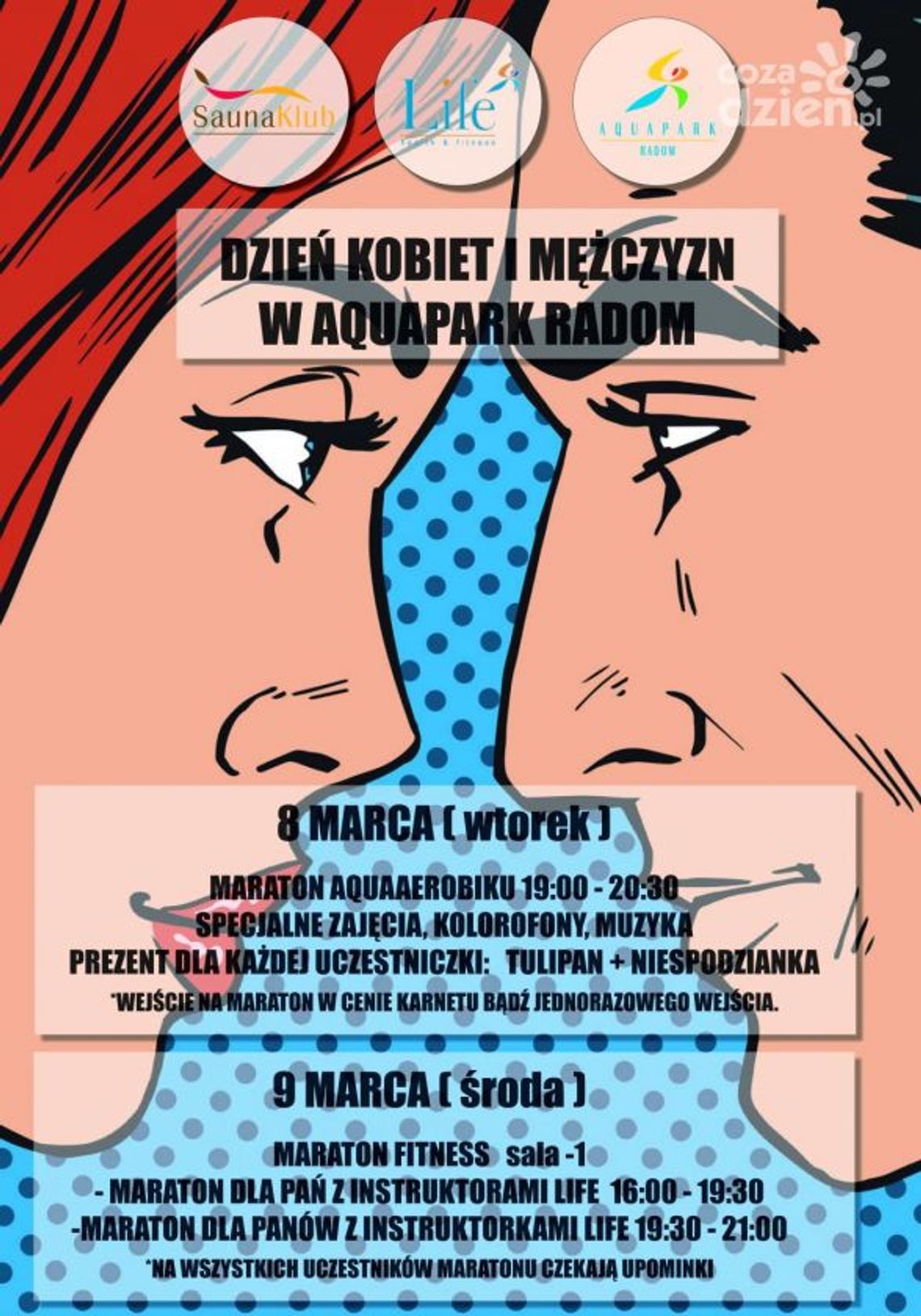 Aquapark Radom w Centrum Słonecznym zaprasza na Aktywny Dzień Kobiet i Mężczyzn