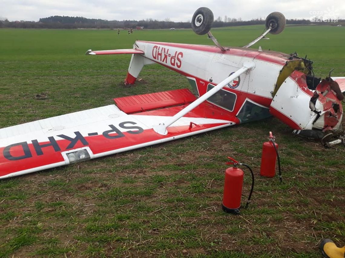 Awaryjne lądowanie awionetki w Brzózie
