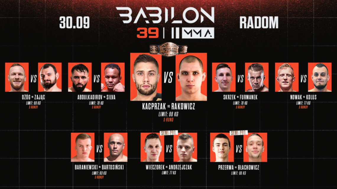 Babilon MMA 39 pod złotym sufitem przy Narutowicza 9