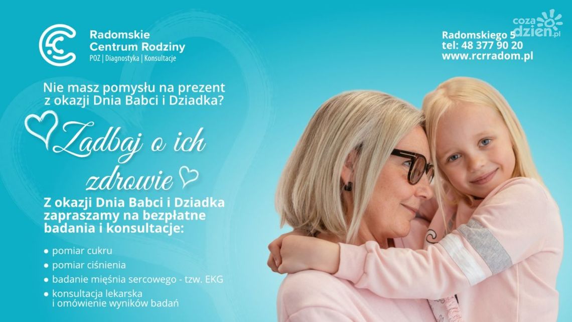 Badania profilaktyczne w prezencie na Dzień Babci i Dziadka w Radomskim Centrum Rodziny