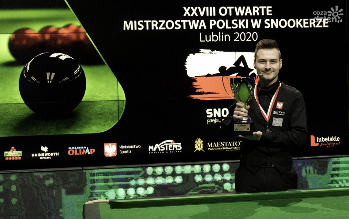 Bartosz Utkowski brązowym medalistą Otwartych Mistrzostwach Polski w Snookerze