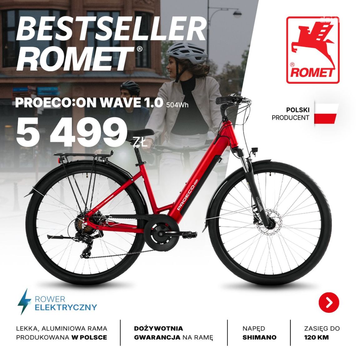 Bestsellery ROMET w salonie PROROWERY RADOM: rowery elektryczne z dożywotnią gwarancją na ramę już od 5499 zł 