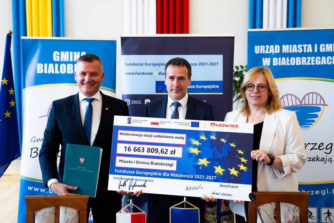 Białobrzegi z rekordowym dofinansowaniem! Ponad 16 mln zł na modernizację infrastruktury wodociągowej