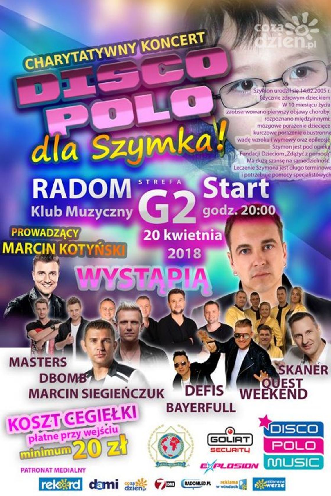 Charytatywny Koncert Disco Polo dla Szymka