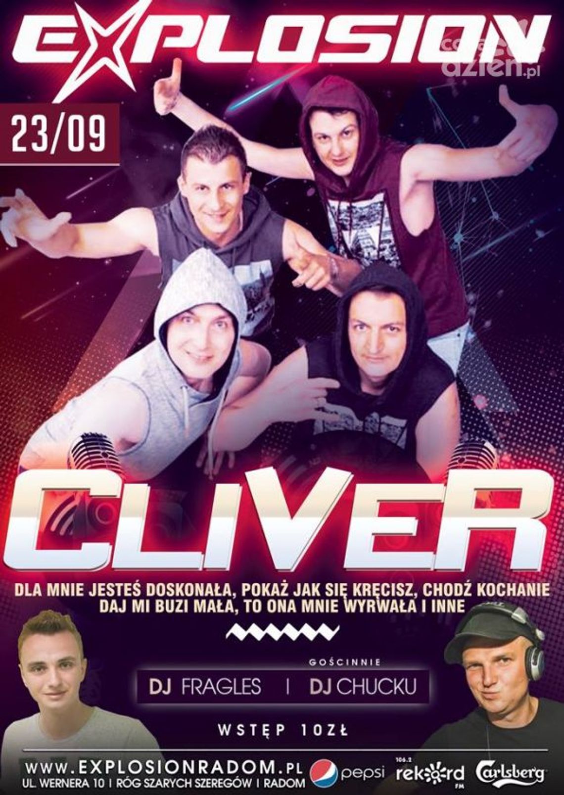 Cliver i Dj Chucku w klubie Explosion