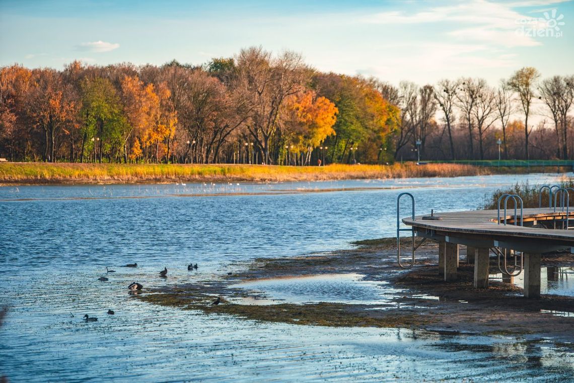 Coraz mniej wody w zalewie na Borkach. Wodociągi czekają na wymianę uszczelki