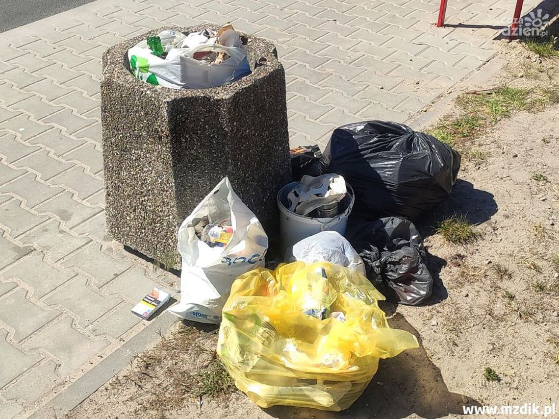 Coraz więcej śmieci na przystankach autobusowych
