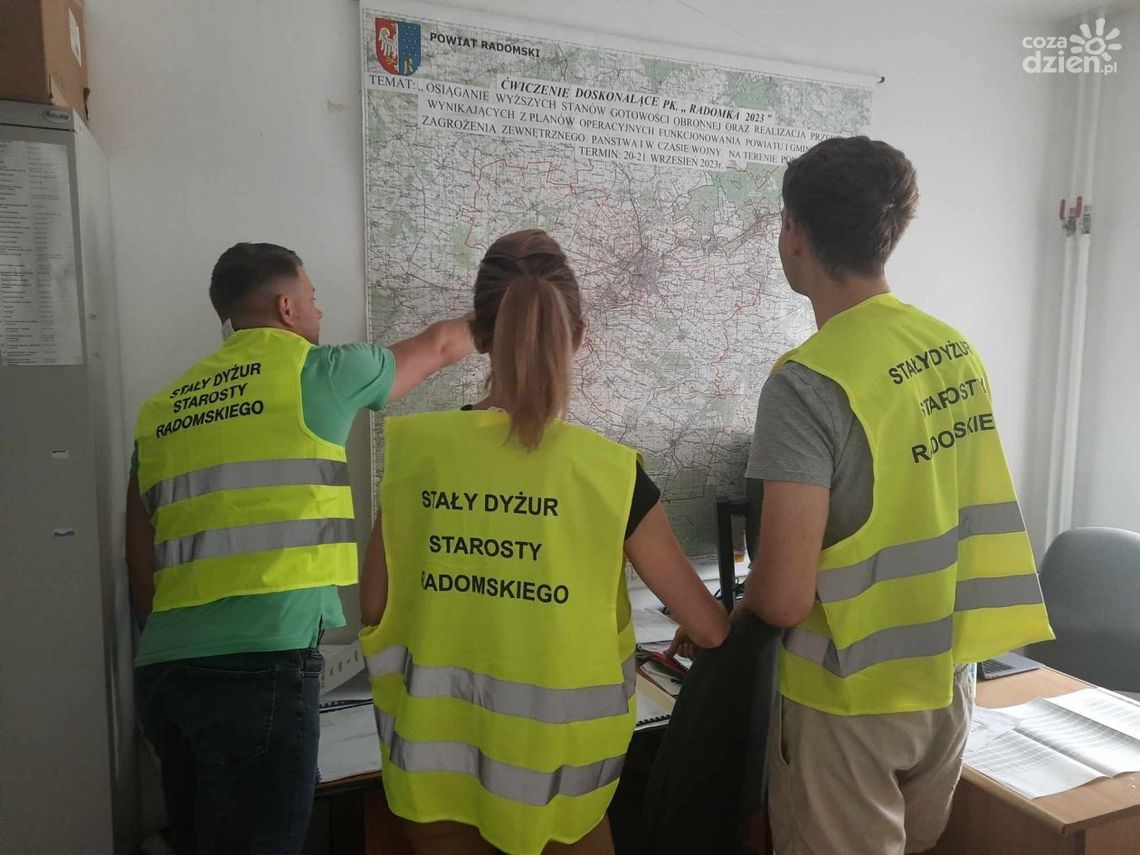 Ćwiczenia obronne na terenie powiatu radomskiego