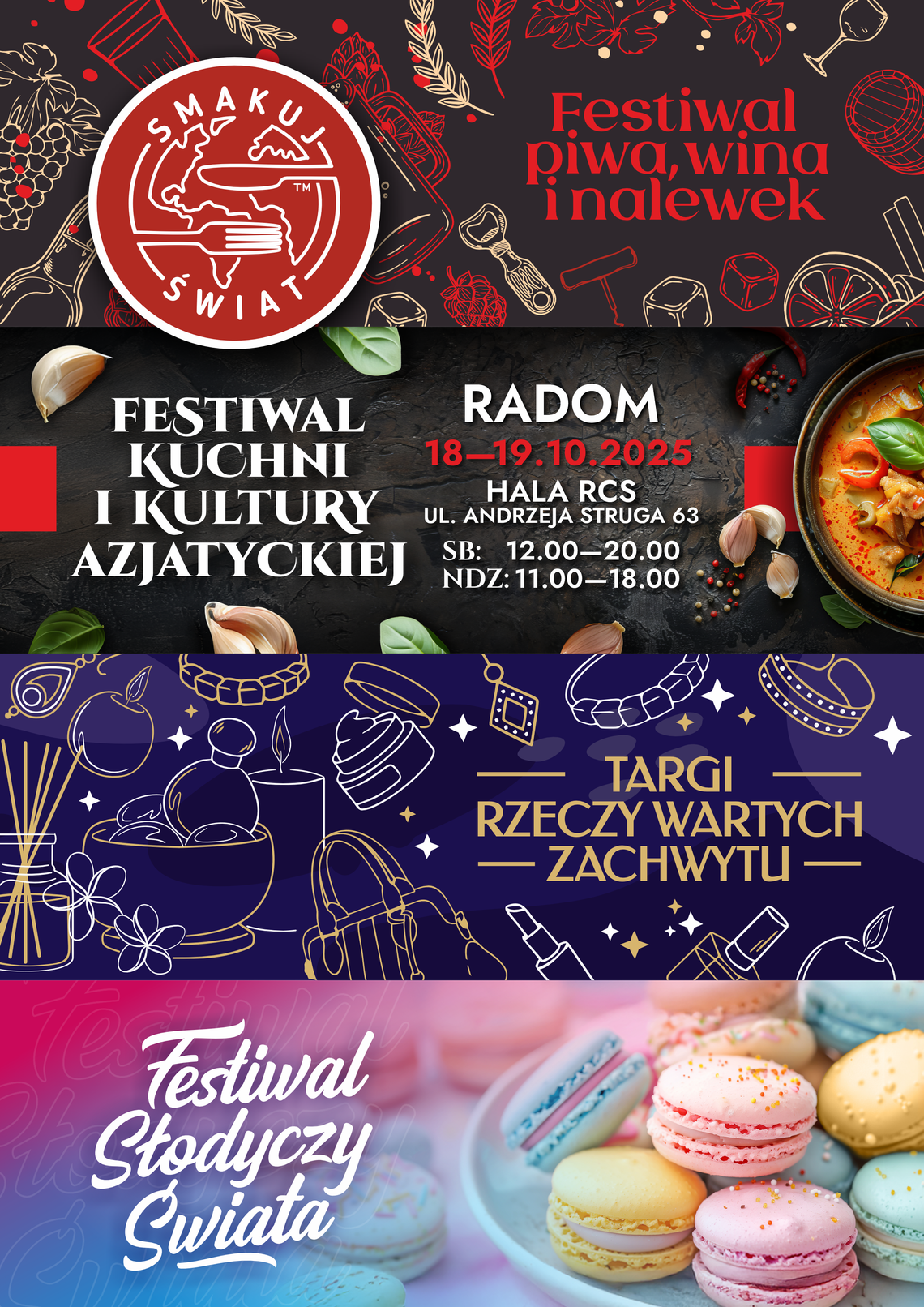 Cztery festiwale w jednym miejscu! Radomskie Centrum Sportu zamieni się w kulinarne i artystyczne królestwo Cztery festiwale w jednym miejscu! Radomskie Centrum Sportu zamieni się w kulinarne i artystyczne królestwo