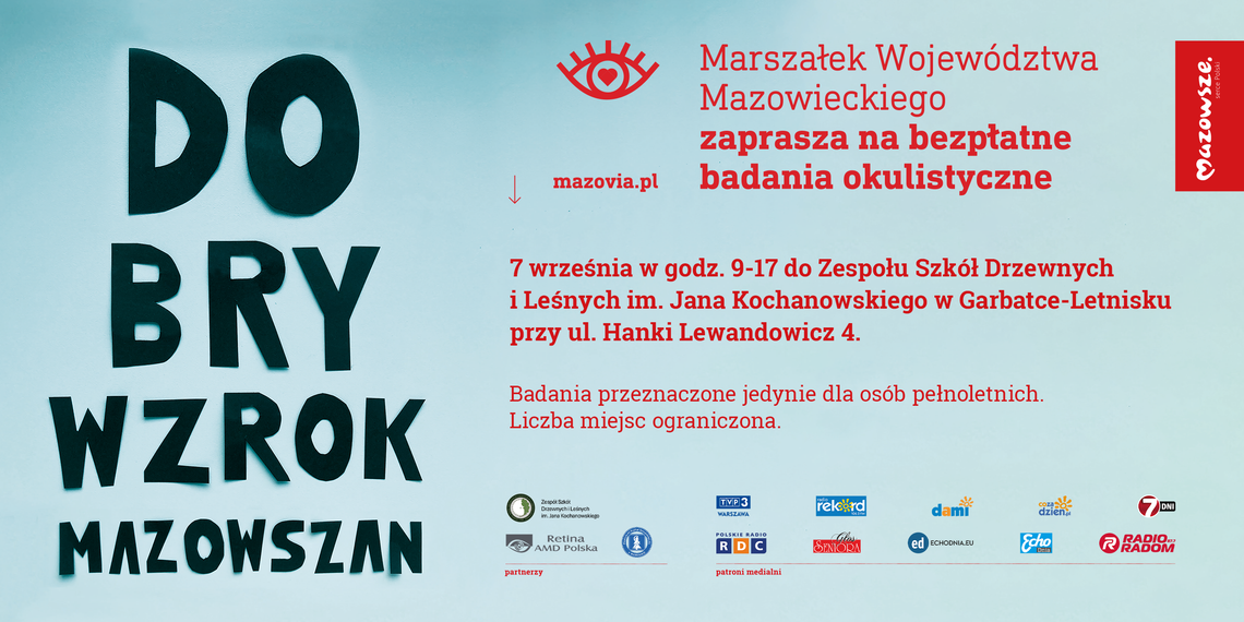 Darmowe badania okulistyczne w Garbatce-Letnisku