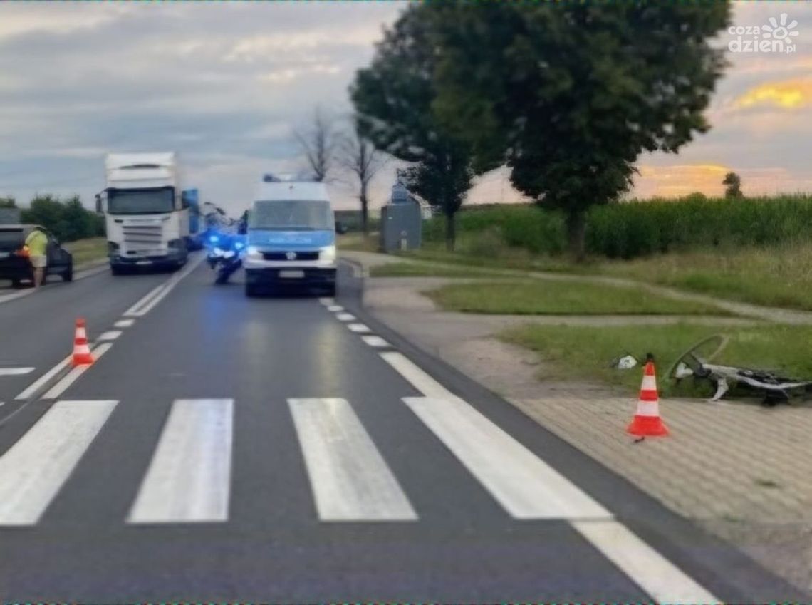 DK 12. Potrącenie rowerzysty 