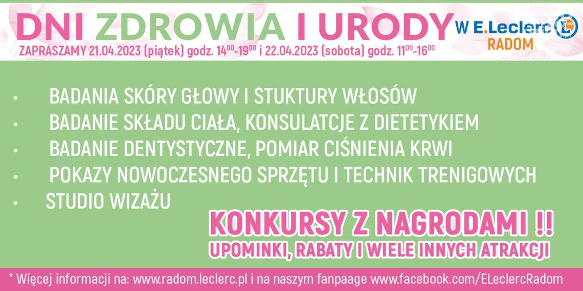 Dni Zdrowia i Urody w E.Leclerc Radom