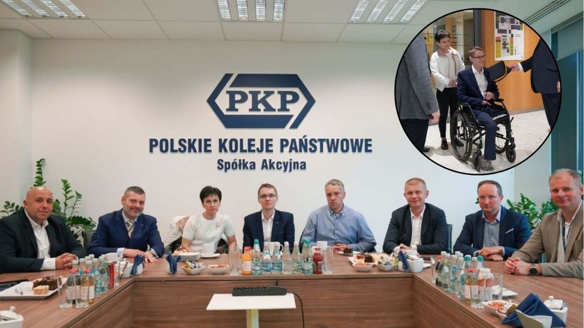 Dominik Hołuj otrzyma stypendium. Wzruszająca wizyta w centrali PKP w Warszawie
