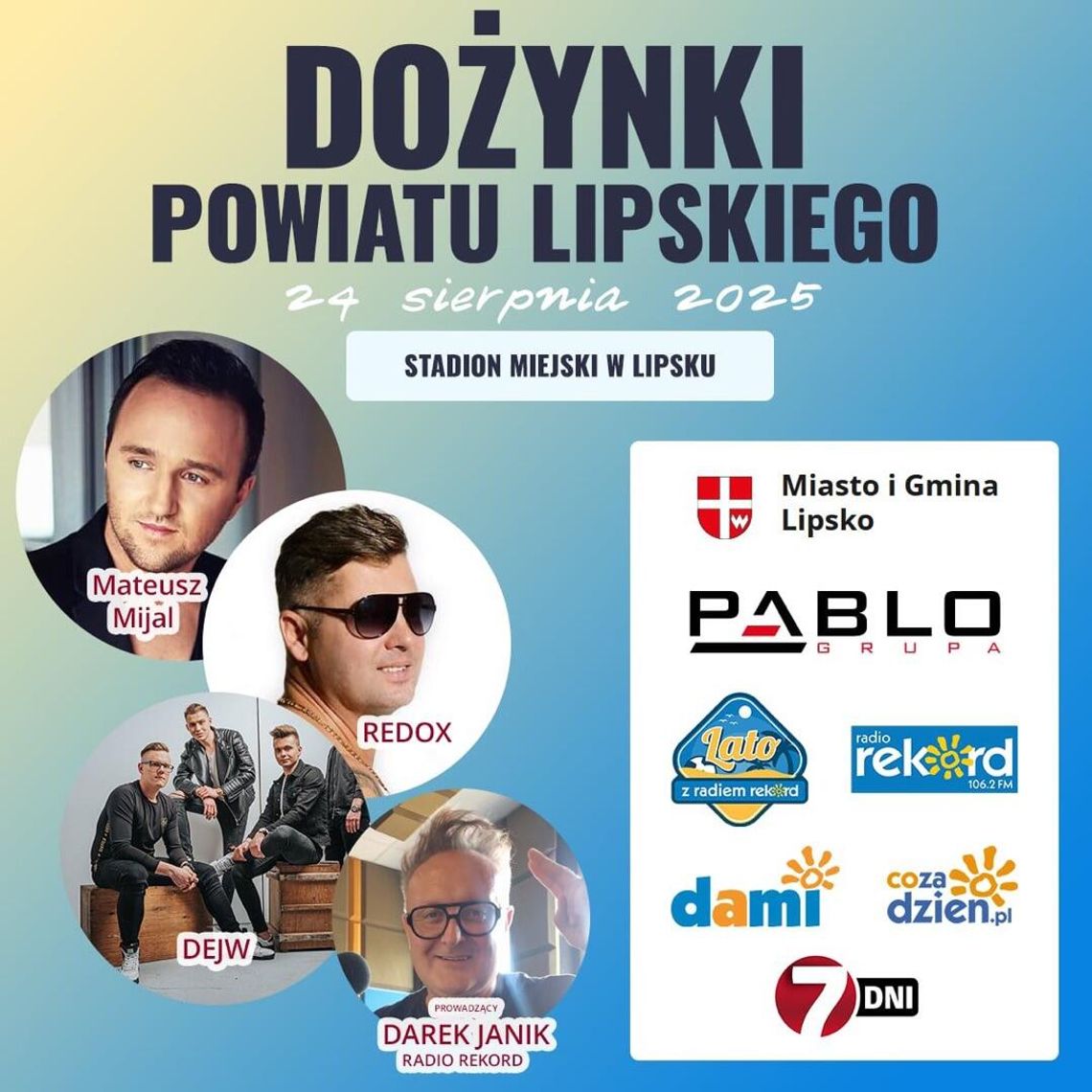 Dożynki Powiatu Lipskiego – wielkie święto plonów już w najbliższą niedzielę! Dożynki Powiatu Lipskiego – wielkie święto plonów już w najbliższą niedzielę!