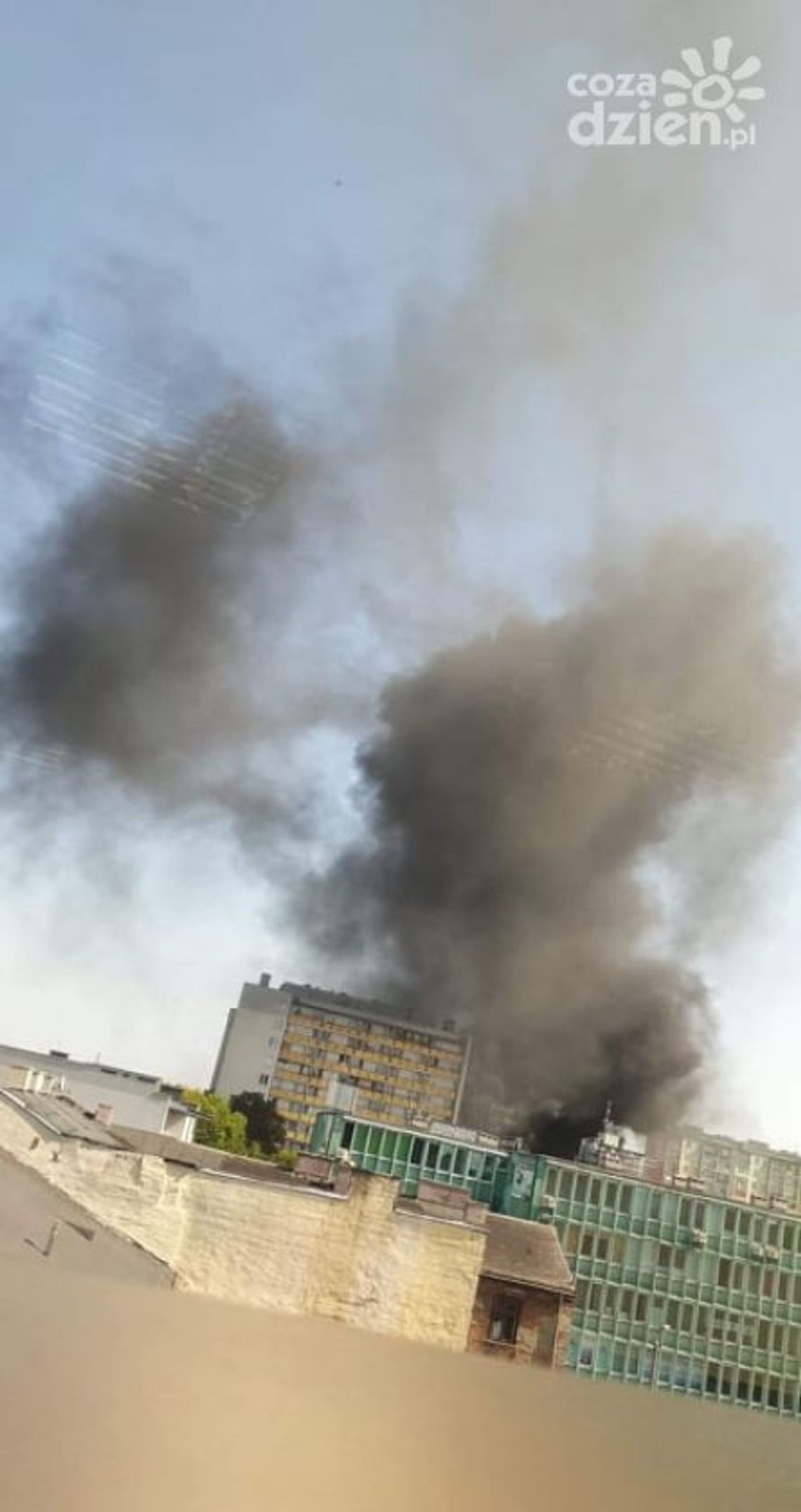 Duże zadymienie w centrum