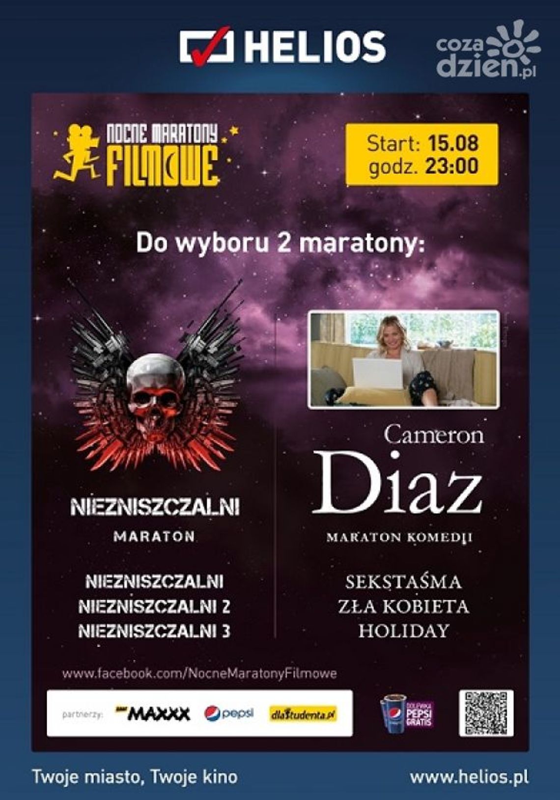Dwa Nocne Maratony Filmowe w Heliosie Dwa Nocne Maratony Filmowe w Heliosie