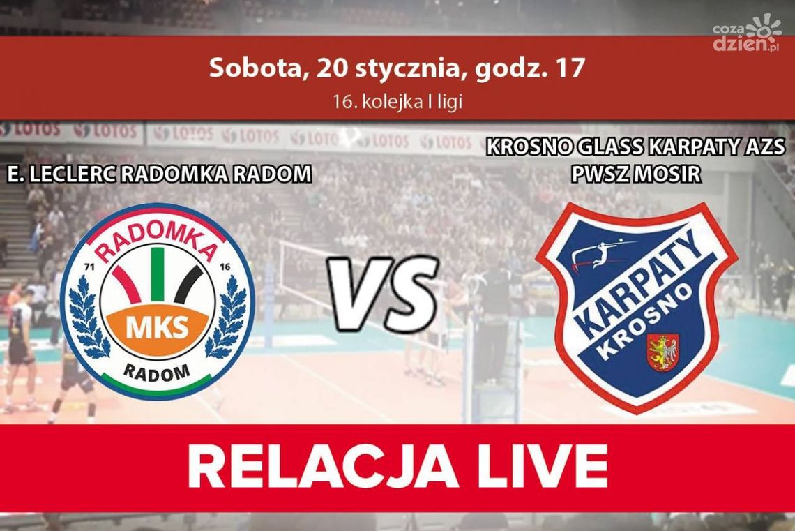 E. Leclerc Radomka Radom - Krosno Glass Karpaty AZS PWSZ MOSiR (relacja LIVE)