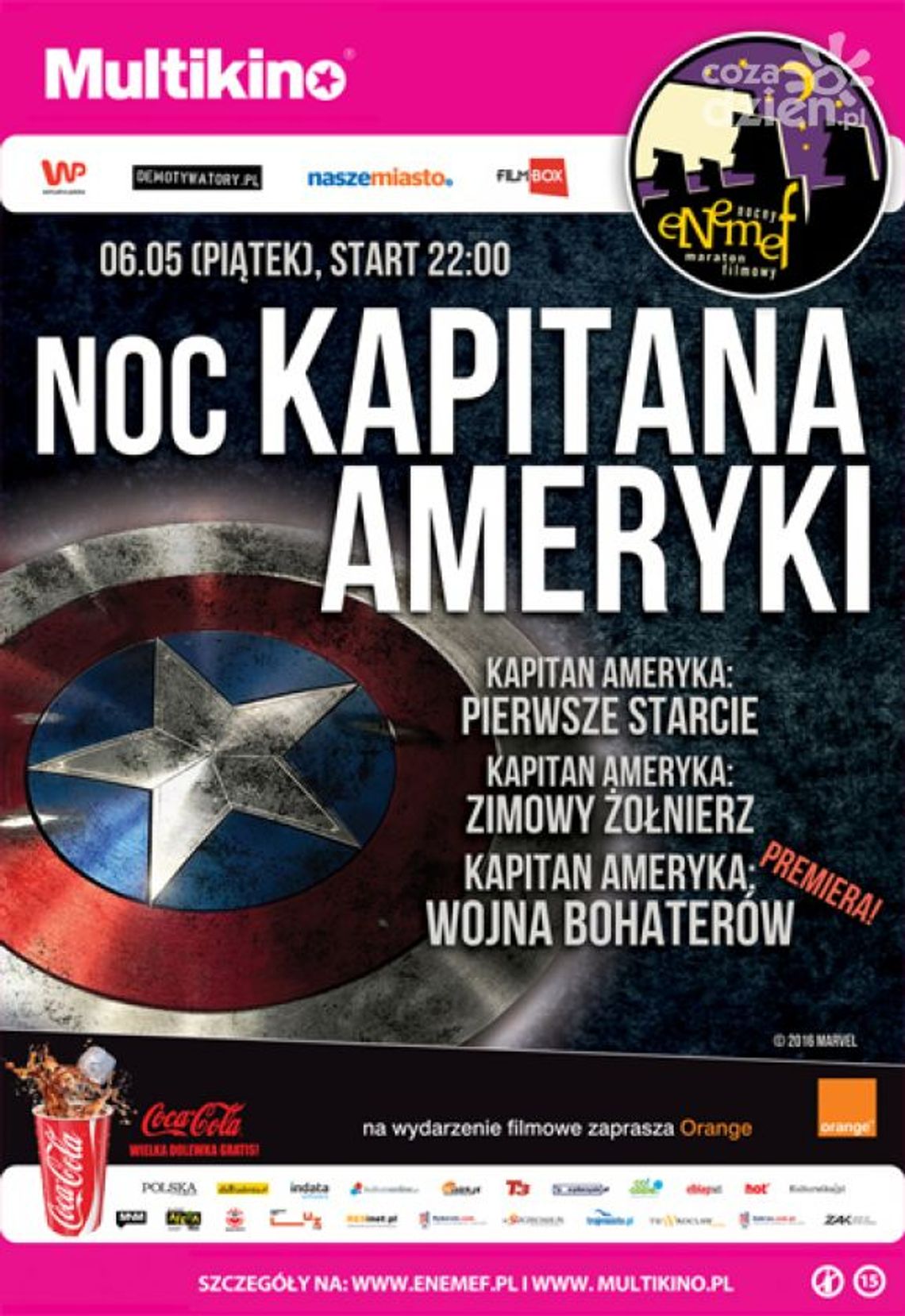 ENEMEF: Noc Kapitana Ameryki - WYNIKI