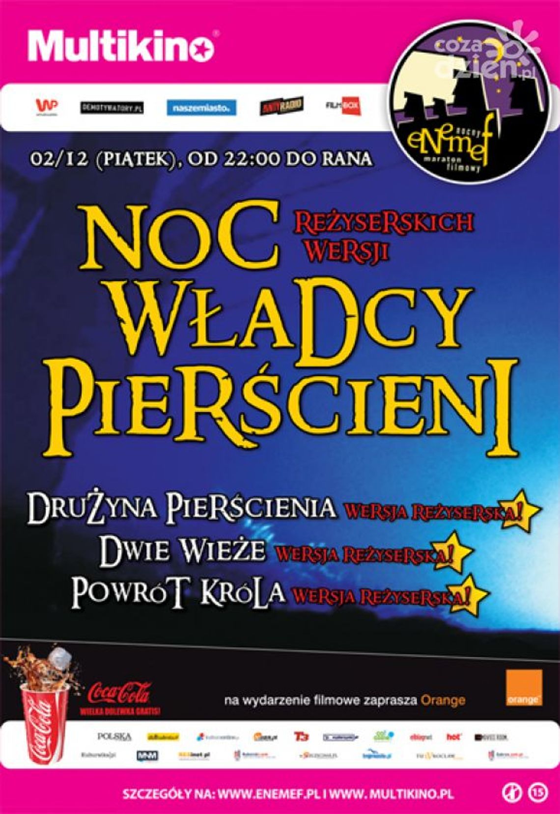 ENEMEF: Noc Reżyserskich Wersji Władcy Pierścieni - WYNIKI