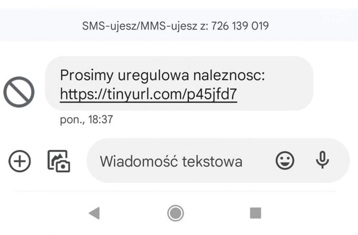 Fałszywe SMS-y. Nie klikaj w link! Fałszywe SMS-y. Nie klikaj w link!