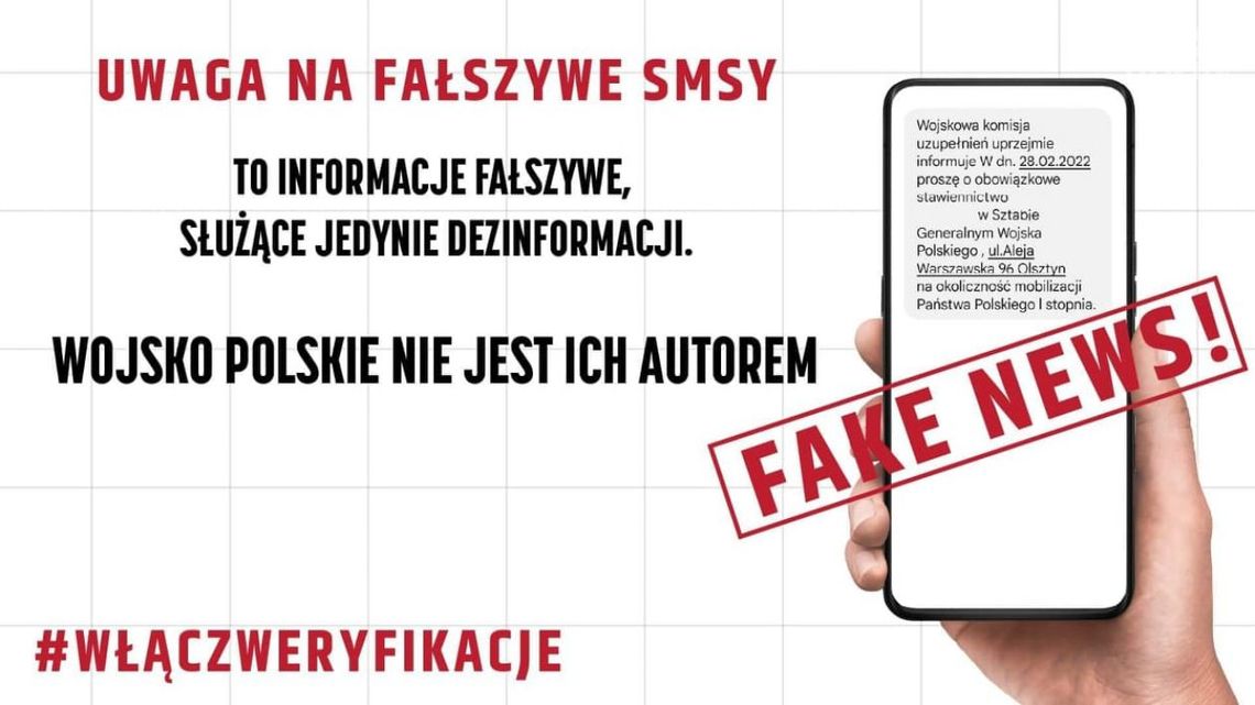 Fałszywe SMS-y o wezwaniu do wojska