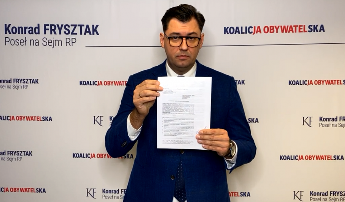 Frysztak: Złożyłem zawiadomienie o możliwości popełnienia przestępstwa Frysztak: Złożyłem zawiadomienie o możliwości popełnienia przestępstwa