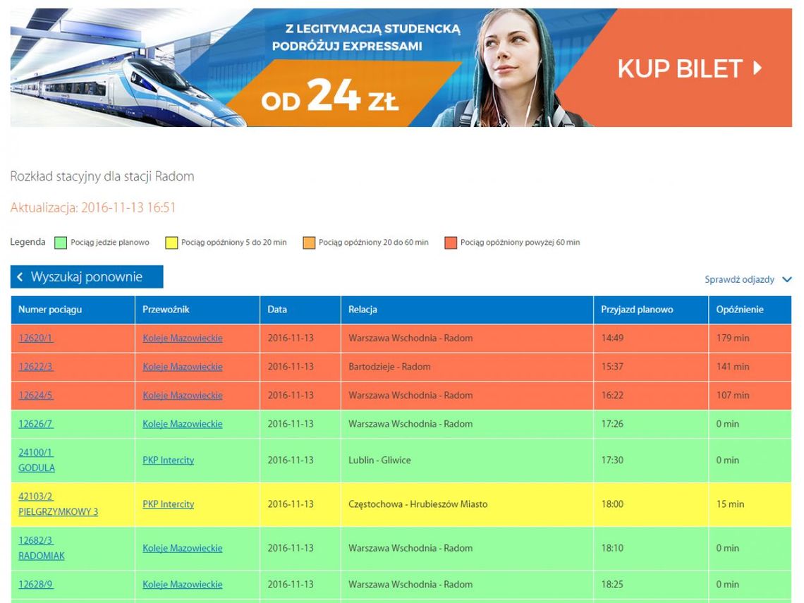 Gigantyczne opóźnienia na kolei