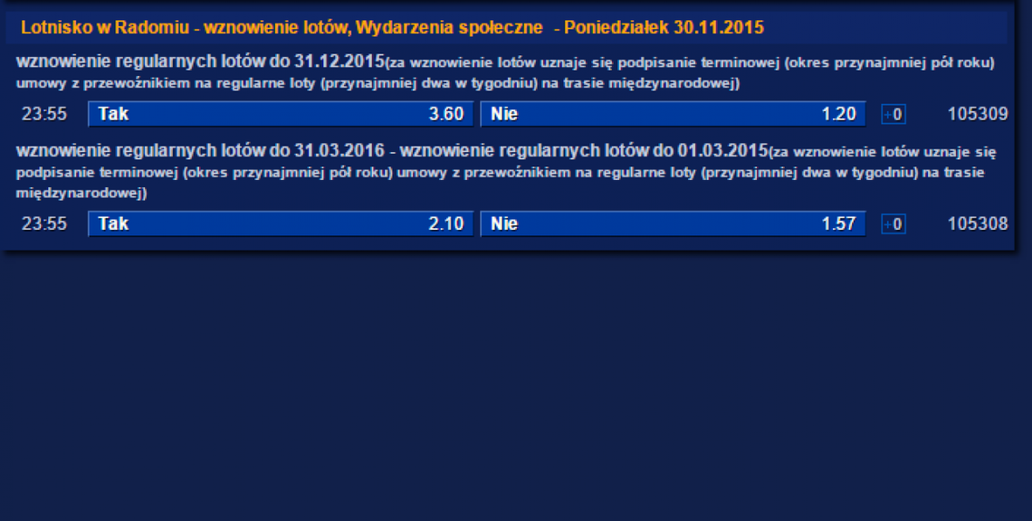 Hazardziści typują loty z Radomia