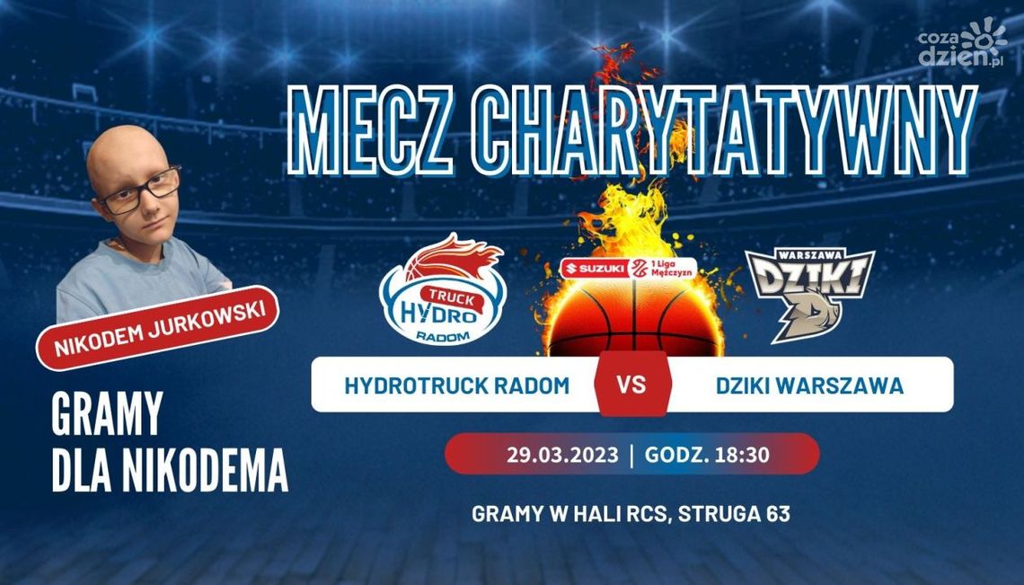 HydroTruck Radom zaprasza na hit kolejki
z Dziki Warszawa. Koszykarze zagrają dla Nikosia