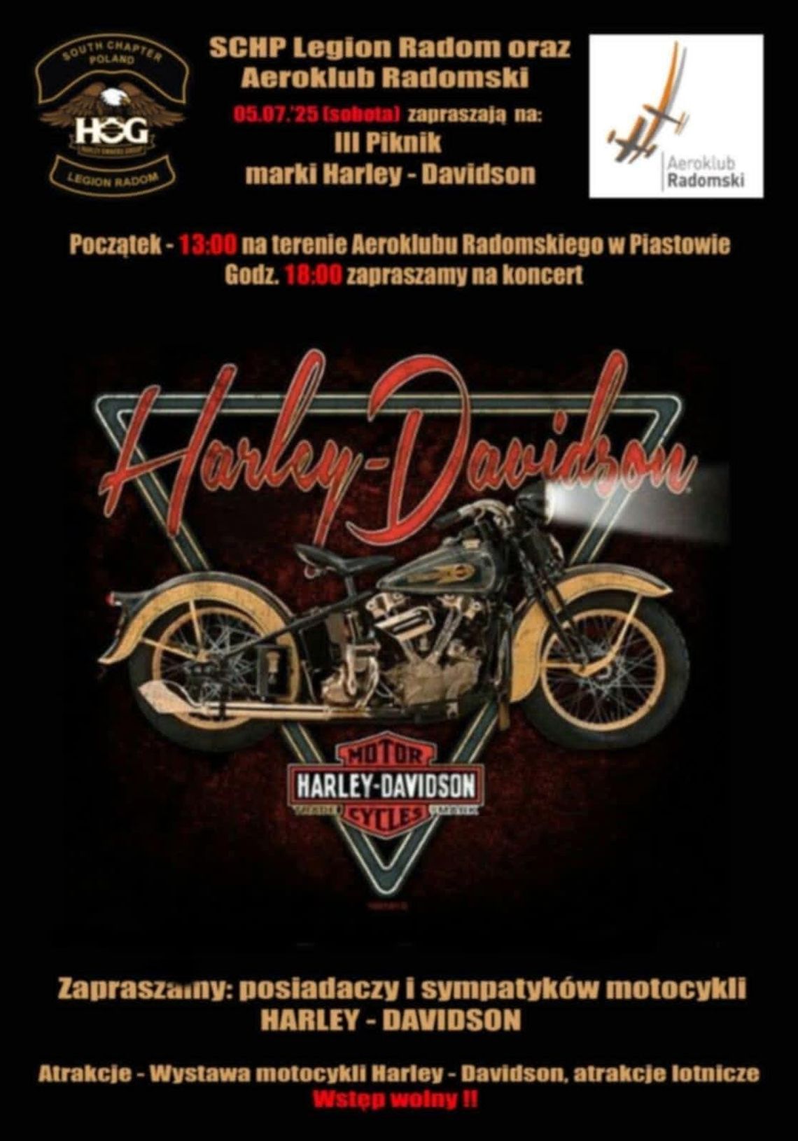 III Piknik Harley-Davidson już w tę sobotę w Piastowie